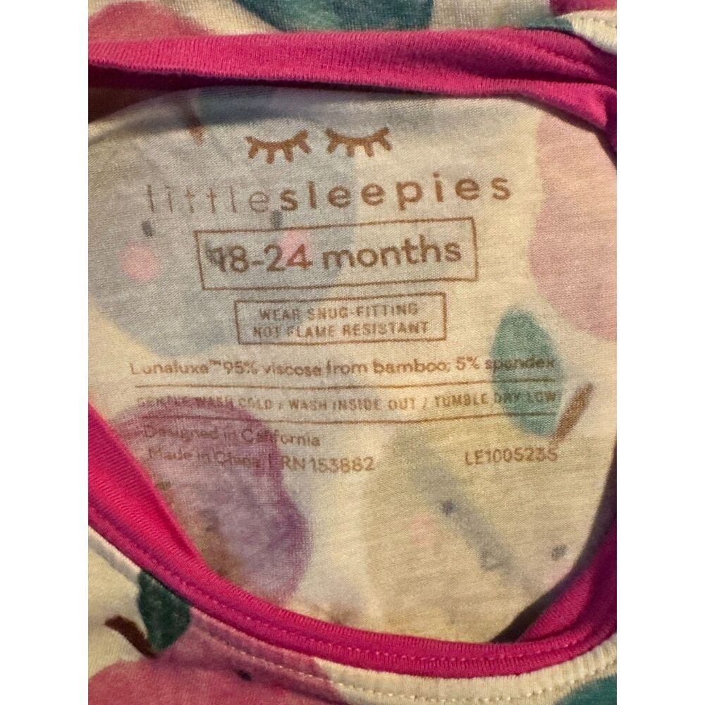 Little Sleepies Berry Apple of My Eye Pajama Shirt 18-24 Months Bamboo PJ Top - Picture 4 of 4
